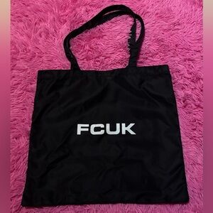 French Connection FCUK Logo Oversized Black Tote Bag